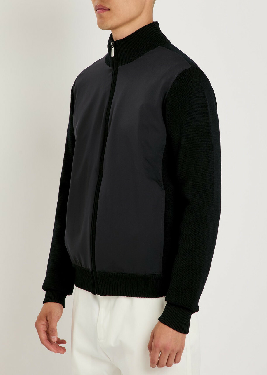 Raith Paco Hybrid Panelled Knit Jacket Navy