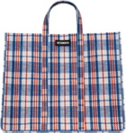 VETEMENTS Blue Barbes Shopper Tote