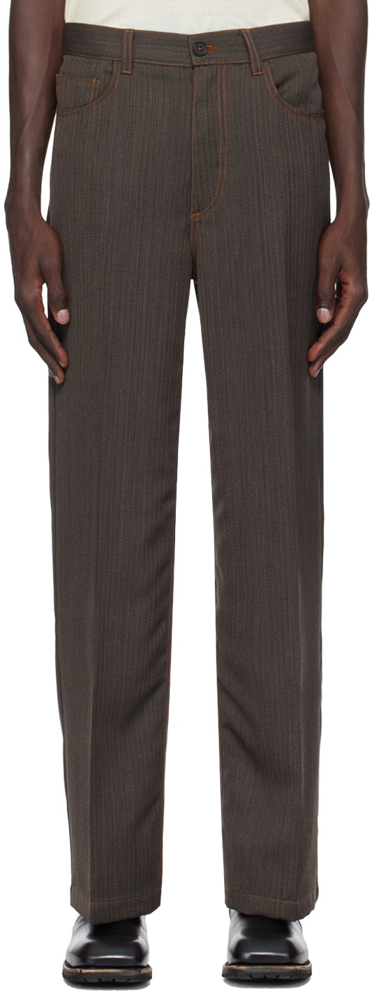 CMMN SWDN Black Otto Wide Leg Trousers CMMN SWDN