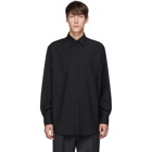 Valentino Black Wool Semiover Fit Shirt