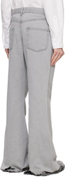Junya Watanabe Gray Flared Jeans