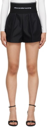 Alexander Wang Black Pleated Shorts