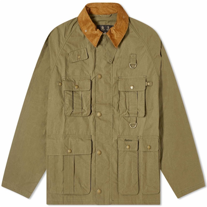 Photo: Barbour Men's Heritage + Modified Transport Casual Jacket in Dusky Green