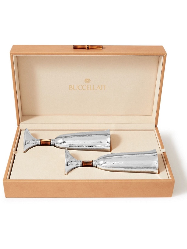 Photo: BUCCELLATI - Tahiti Sterling Silver, Gold-Plated and Bamboo Flute Set