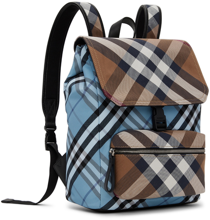 BURBERRY KIDS ナイロンリュック Check Nylon Backpack in Sand - Children | Burberry® Official