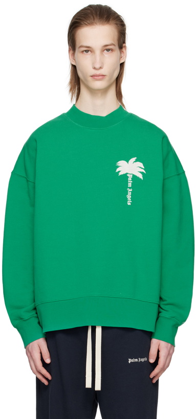Photo: Palm Angels Green 'The Palm' Sweatshirt