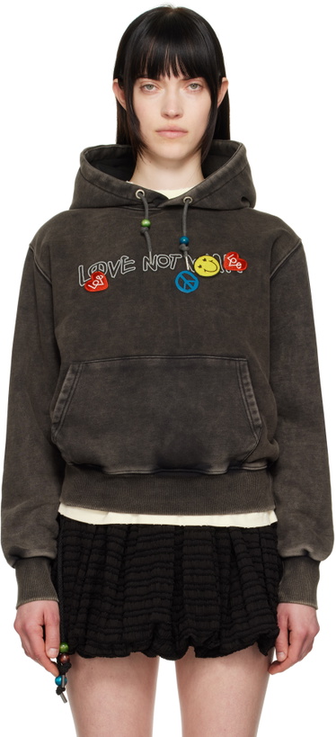 Photo: Andersson Bell Black 'Love' Dyed Hoodie