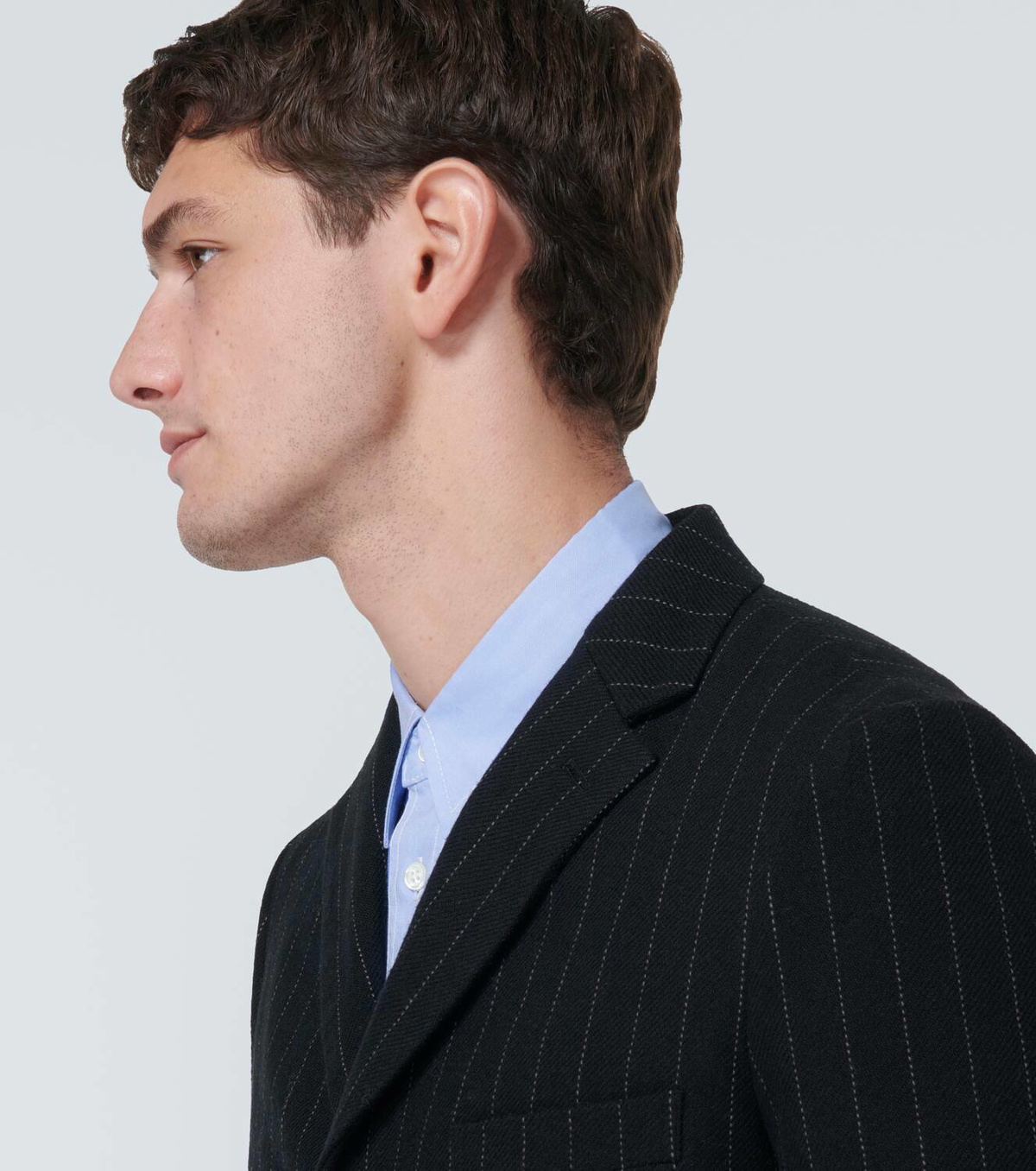 Comme des Garçons Homme Deux Chalk striped single-breasted blazer