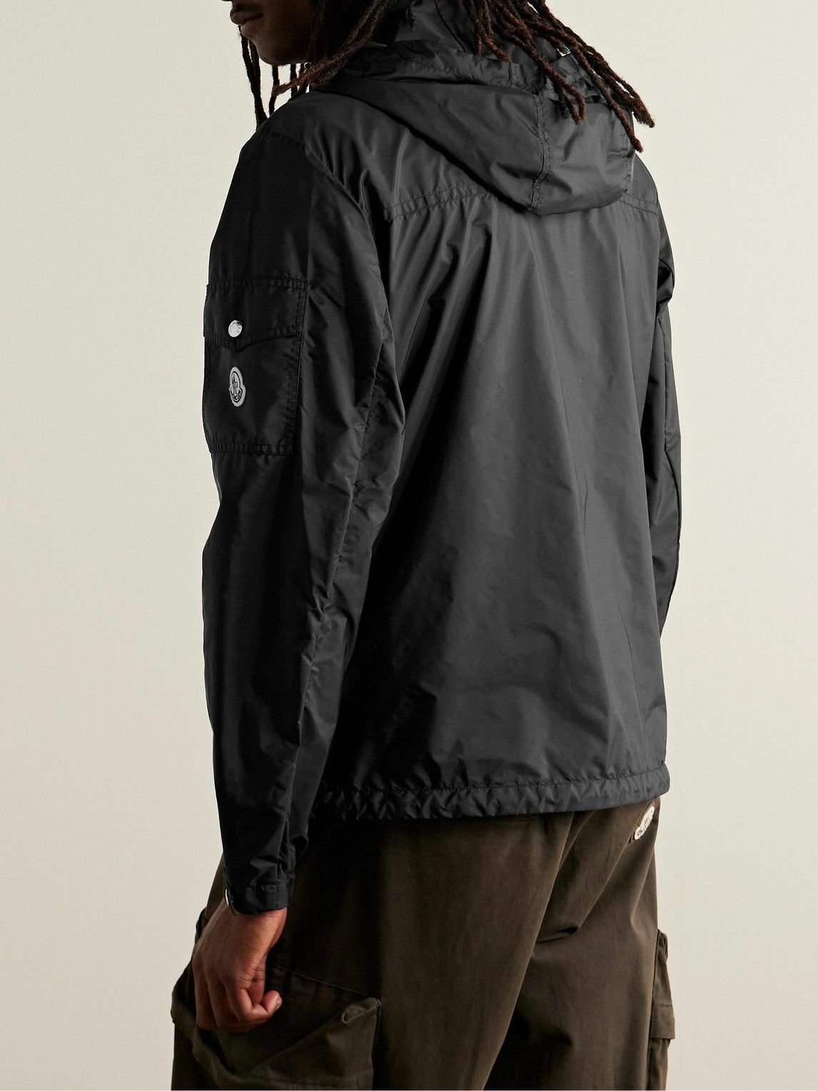 Moncler - Etiache Logo-Appliqued Shell Hooded Jacket - Black Moncler