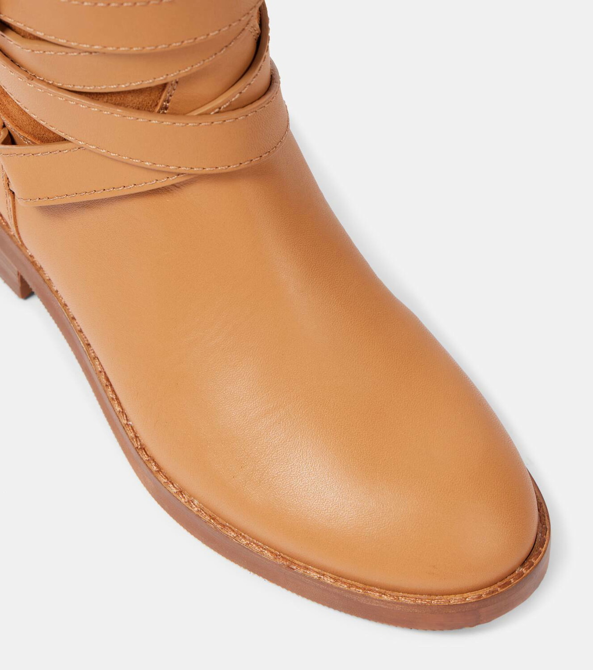 See By Chloé Anim suede-trimmed leather knee-high boots