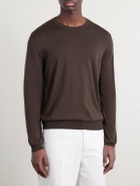 Slowear - Cotton and Silk-Blend Sweater - Brown