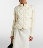 Moncler Down-paneled cotton-blend cardigan