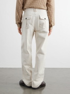 Oliver Spencer - Straight-Leg Organic Cotton-Twill Trousers - Neutrals