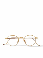 Jacques Marie Mage - Full Metal Jacket Round-Frame Gold-Tone Sunglasses