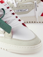 Off-White - 5.0 Off Court Canvas, Leather and Suede Sneakers - White