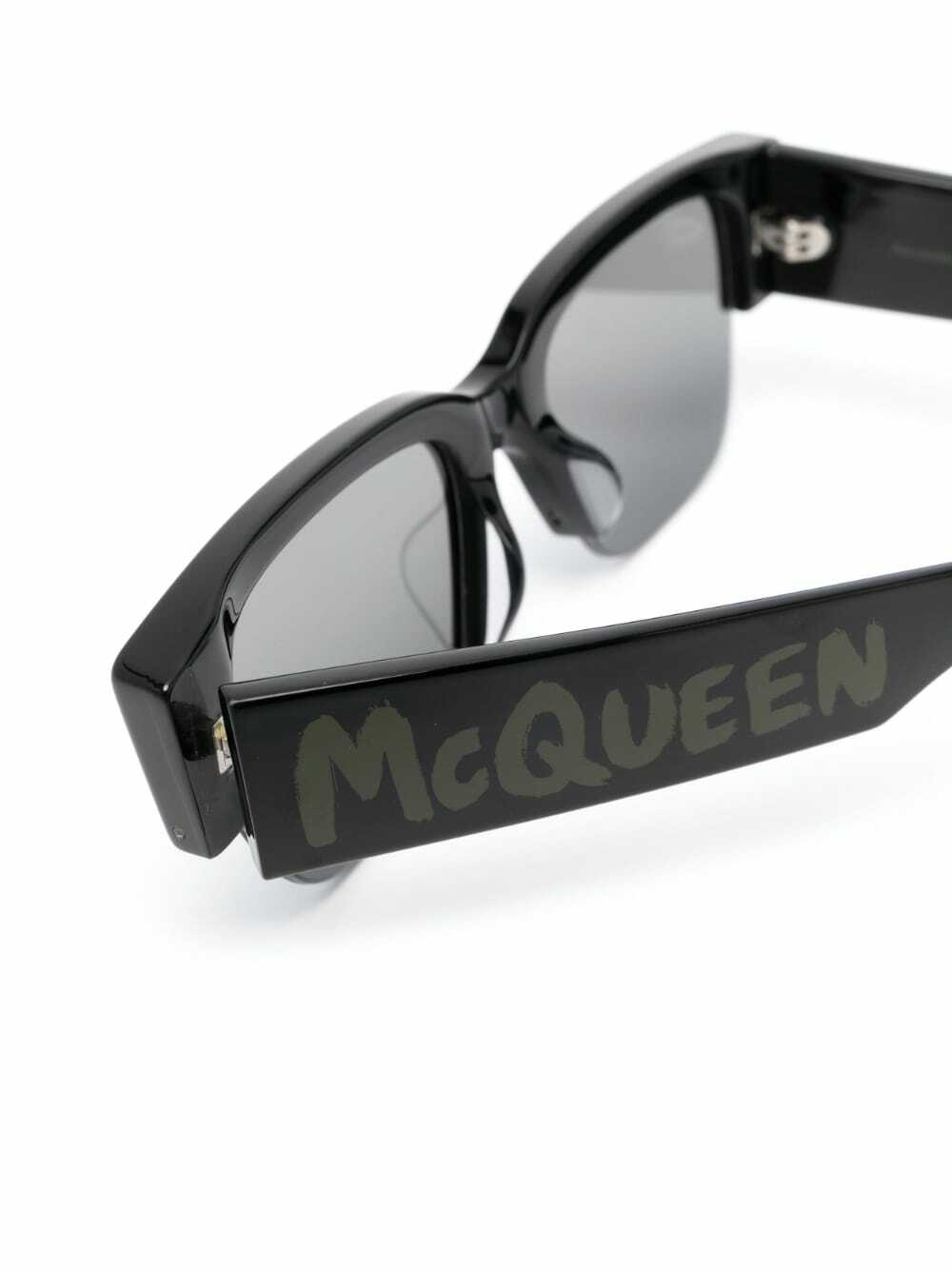 Alexander McQueen Dark Gray Graffiti Sunglasses Alexander McQueen Black Graffiti Sunglasses Alexander McQueen main image 4
