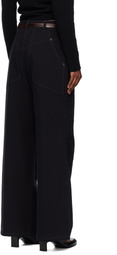 TONYWACK Black Oversized Wide-Leg Denim Jeans