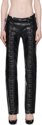 Saks Potts Black Christina Leather Pants