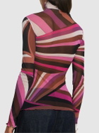 PUCCI Printed Sheer Long Sleeve Top