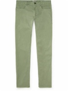 Faherty - Comfort 2.0 Organic Cotton-Blend Twill Trousers - Green