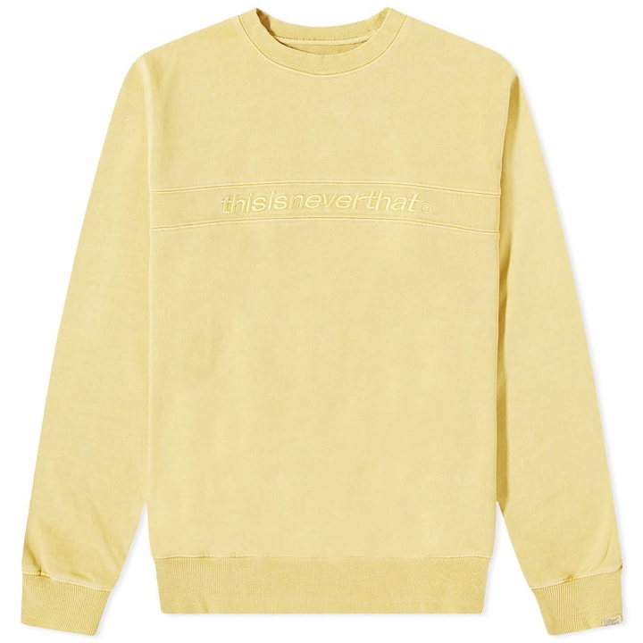 Photo: thisisneverthat Men's SP-Logo Crew Sweat in Yellow