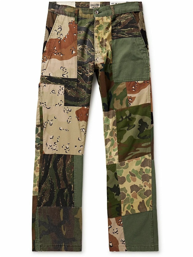 Photo: Gallery Dept. - Pappy Straight-Leg Patchwork Cotton-Twill, Canvas and Ripstop Trousers - Green
