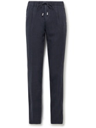 Thom Sweeney - Slim-Fit Linen Drawstring Trousers - Blue