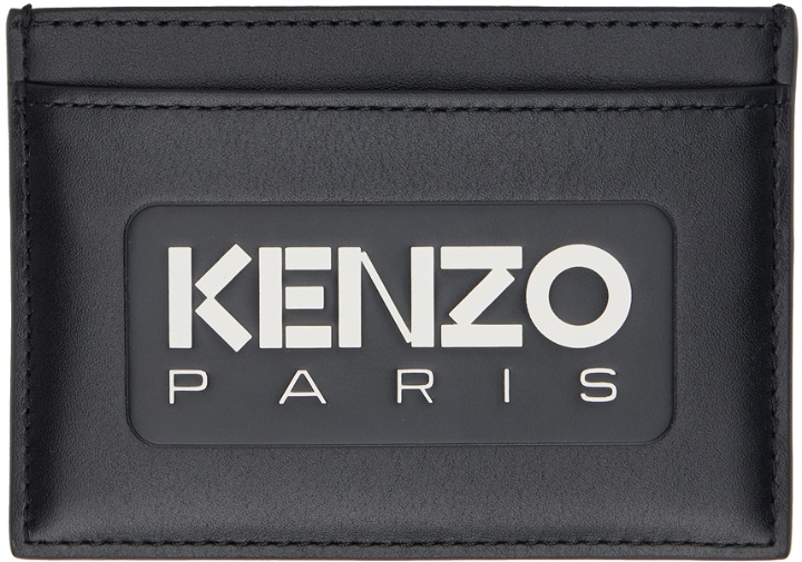 Photo: Kenzo Black Kenzo Paris Emboss Leather Card Holder