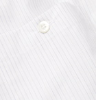 Richard James - Grandad-Collar Striped Slub Cotton Half-Placket Shirt - White