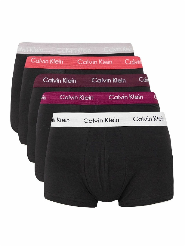 Photo: Calvin Klein Underwear - Five-Pack Stretch-Cotton Boxer Briefs - Black