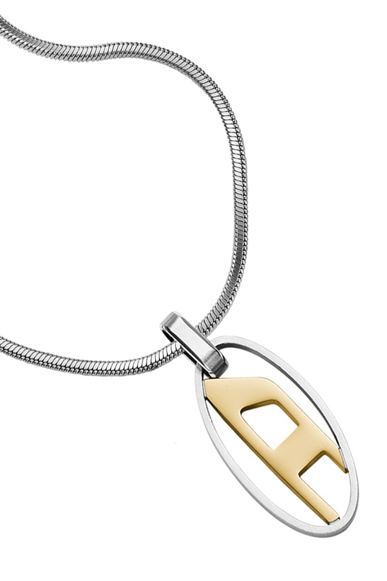 Photo: Diesel Two-Tone Stainless Steel Pendant Necklace - Necklaces - Unisex - Silver