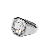 Alexander McQueen Men's Gemstone Ring in Silver