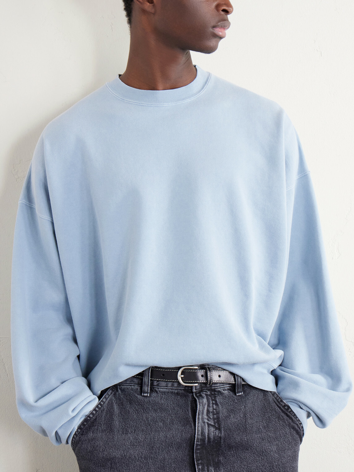 Remi Relief - Cotton-Jersey Sweatshirt - Blue