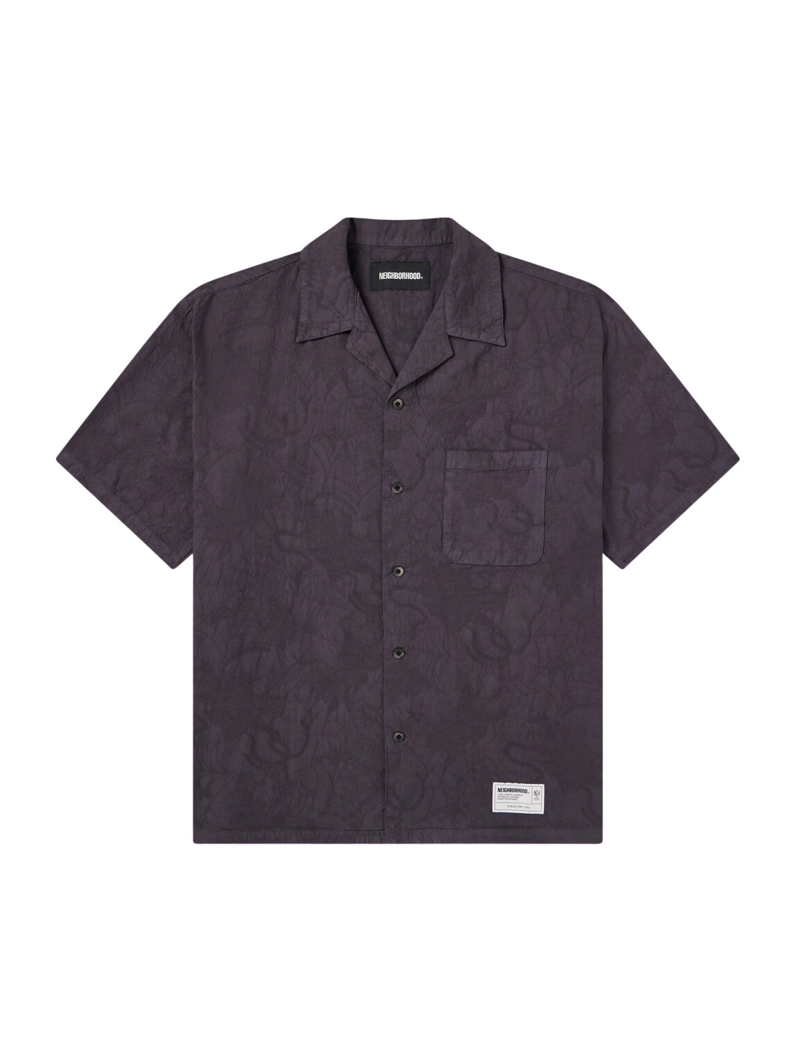 Neighborhood Men's Anchor Hawaiian Shirt in Navy Neighborhood
