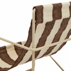 ferm LIVING Desert Lounge Chair in Cashmere/Off-White/Chocolate 