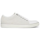 Lanvin - Cap-Toe Suede and Leather Sneakers - Men - Off-white