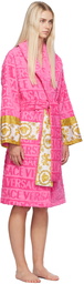 Versace Underwear Pink 'I Heart Baroque' Robe