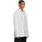 Marni White and Black Stripe Shirt