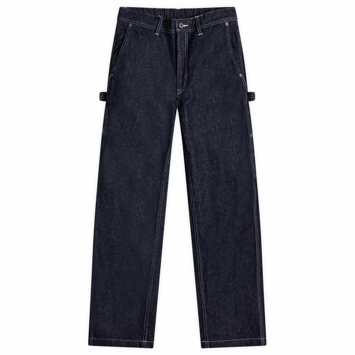 Photo: Snow Peak Women's Recycled Cotton Denim Wide Pants in Indigo
