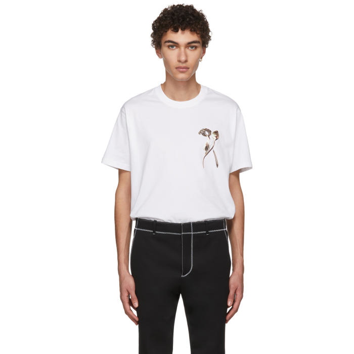 Photo: Givenchy White Flower Brooch T-Shirt