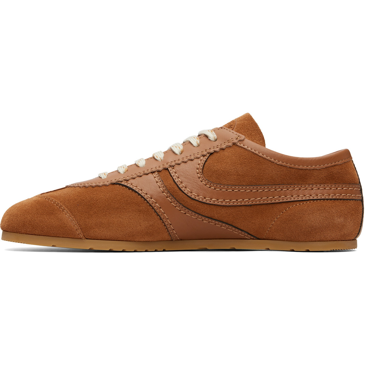 Dries Van Noten Tan Suede Sneakers