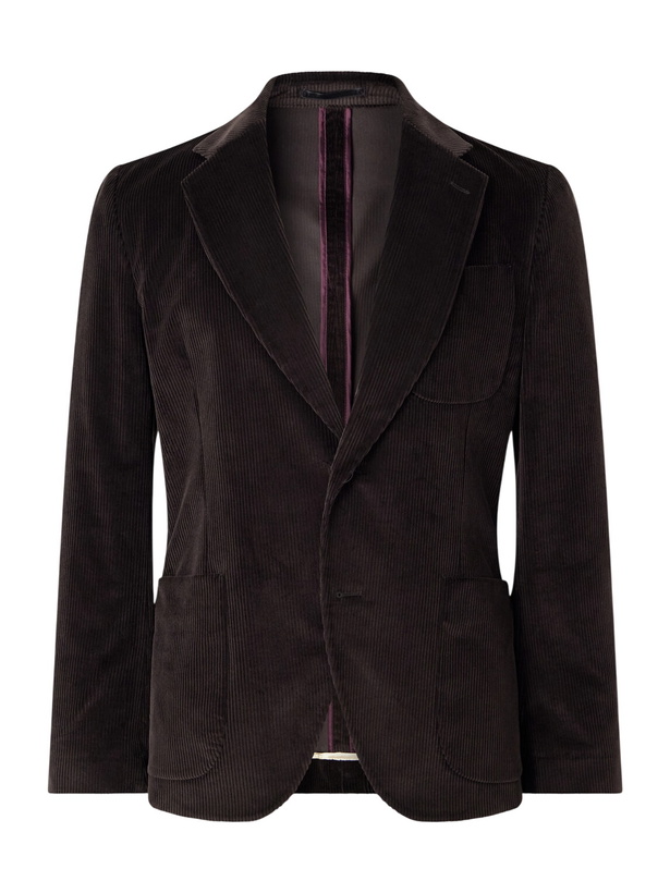 Photo: Paul Smith - Cotton-Blend Corduroy Suit Jacket - Brown