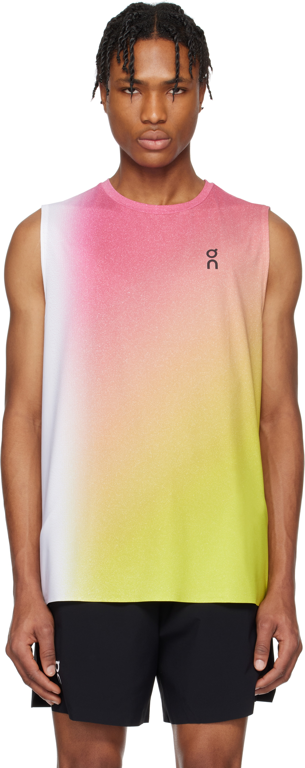 On Pink & Yellow Court Tank Top On