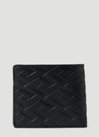 Versace - Greca Motif Bi-Fold Wallet in Black