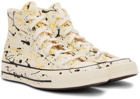 Converse Off-White Paint Splatter Chuck 70 Hi Sneakers