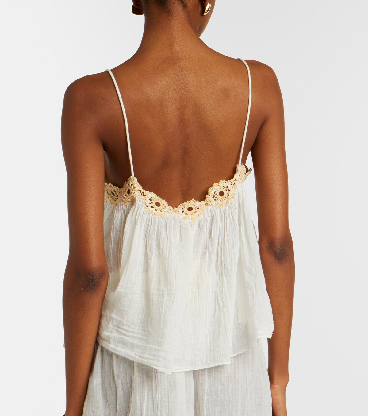 Ulla Johnson Alessia crochet-trimmed cotton gauze top
