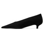 TOTEME Black Sharp Suede Kitten Heels