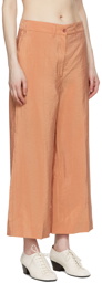 LEMAIRE Orange Silk Trousers