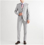 Hugo Boss - Hutson Slim-Fit Wool, Linen and Silk-Blend Suit - Gray
