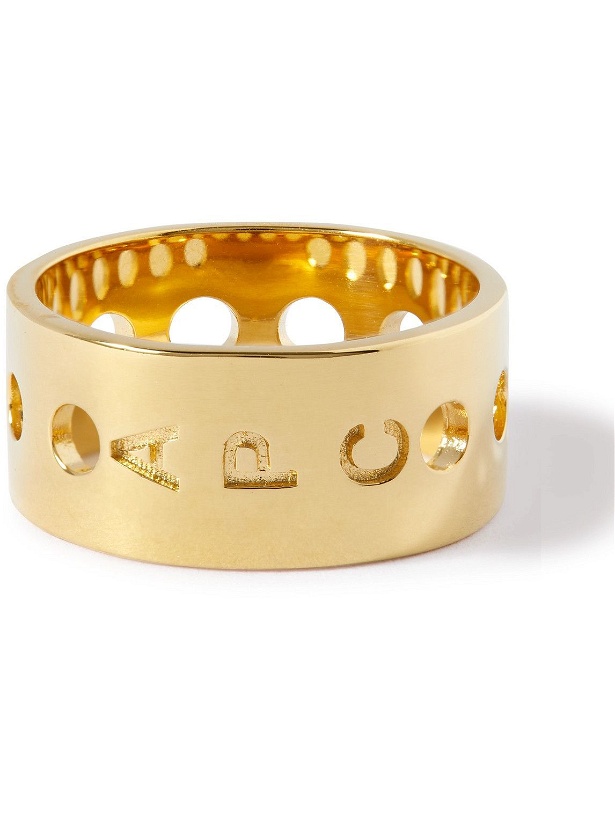 Photo: A.P.C. - Concert Logo-Engraved Gold-Tone Ring - Gold